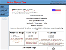 Tablet Screenshot of outdoorflagsandpoles.com